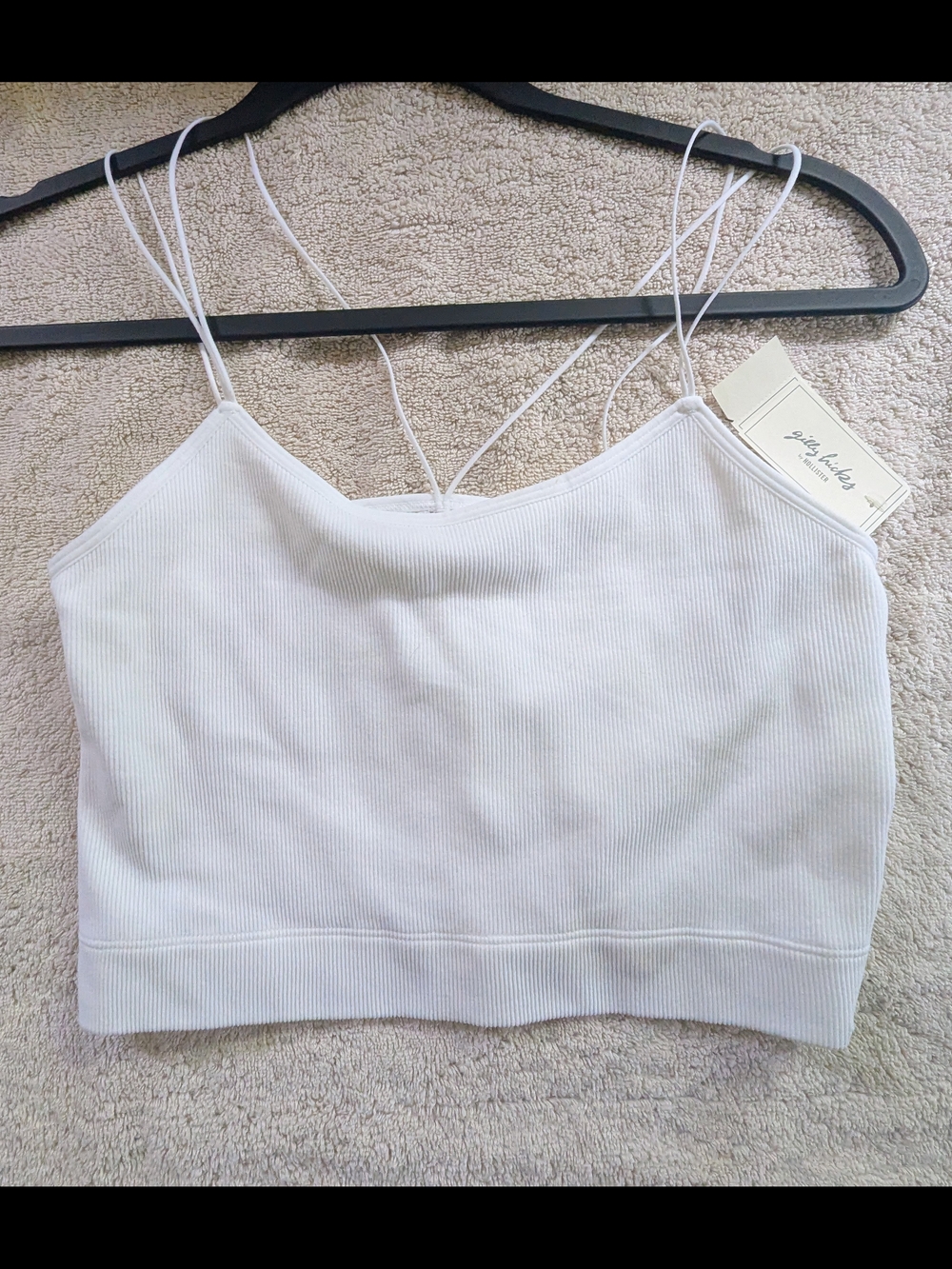NWT Hollister Gilly Hicks Active Recharge Ribbed Strappy Cami Top Size L $14
